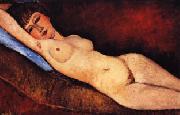 Amedeo Modigliani Reclining Nude on a Blue Cushion oil painting picture wholesale